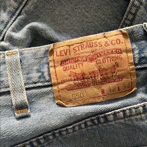 Levi's Men's 550 Relaxed Fit Blue Jeans 100% Cotton W42 L34